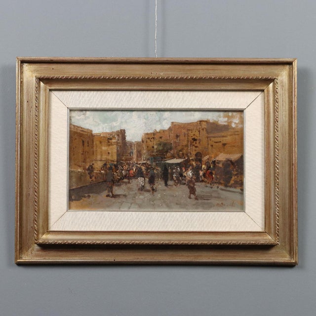 Ezelino Briante, Landscape Composition, Oil Painting on Cardboard, Framed For Sale - Image 12 of 12