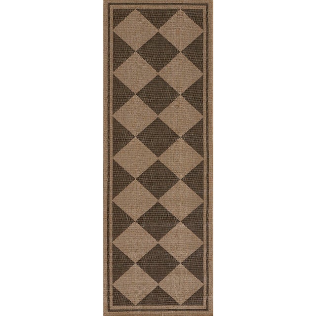 Black Erin Gates by Momeni Saybrook Diamond Black Indoor/Outdoor Area Rug 6'6" X 9' For Sale - Image 8 of 12