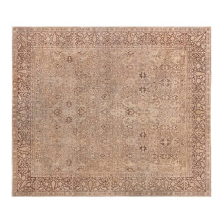 Vintage Indian Amritsar Botanic Handmade Wool Rug For Sale