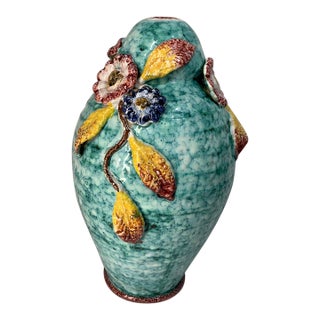 Signed Fratelli Fanciullacci Ceramic Pottery Vase Lamp Body C. 1960s For Sale