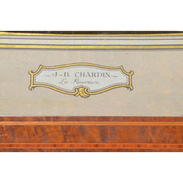 1931 After Chardin “La Récureuse” French l'Illustration Color Print, Framed For Sale - Image 4 of 13