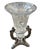 Vintage Godinger Cut Crystal Urn Vases Silverplate Ornate Stands Pair 11" For Sale In Dallas - Image 6 of 10