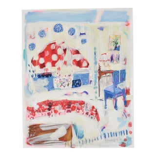 Mixed Media Painting Titled Quintessential Colonial by Daisy Faith For Sale