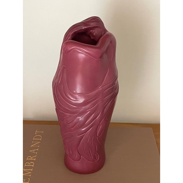 Rare and beautiful vintage 1920s Van Briggle Pottery “Lorelei”, or Woman in the Well, Ceramic Vase. Early, sensuous and...