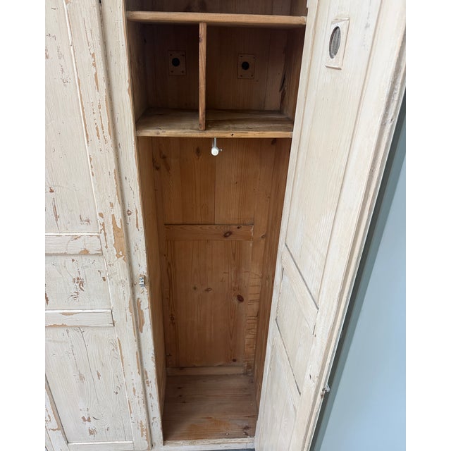 Vitage Patinated Wardrobe in Wood, 1940s For Sale - Image 14 of 16