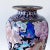 Late 19th Century Late 19th Century Chinese Cloisonné Vase of Peonies and Butterflies on Black of Pink Blue Purple Enamel and Brass - a Pair For Sale - Image 5 of 7