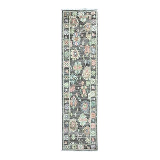 Turkish Oushak Wool Runner 2’7” X 11’8” For Sale