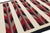 Modern Navajo-Style Handmade Wool Rug – Geometric Flatweave in Red and Beige For Sale - Image 9 of 11