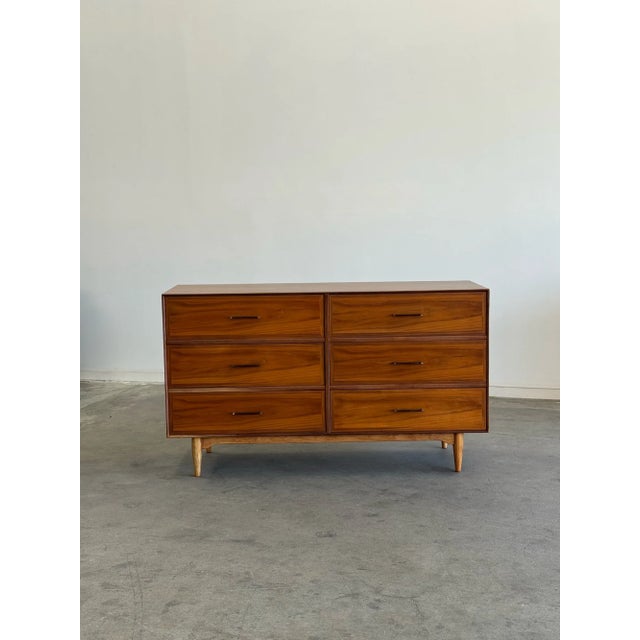 Mid-Century Modern 1960s Mid Century Walnut Lowboy Dresser by Ramseur For Sale - Image 3 of 12