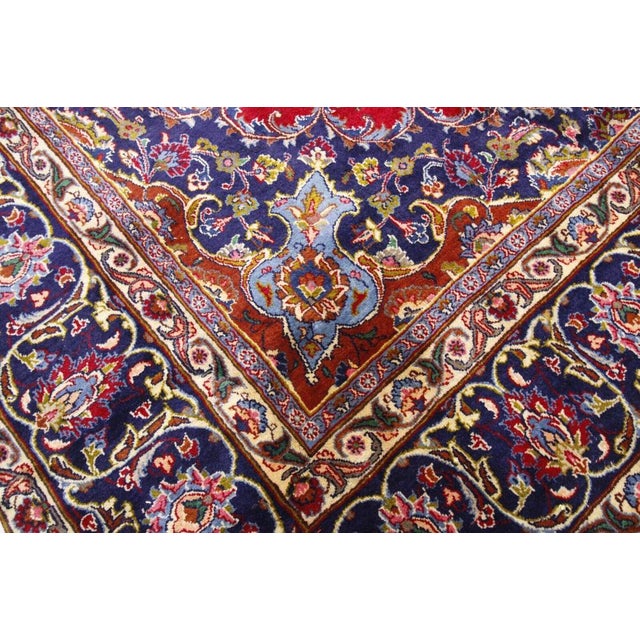 Blue Middle Eastern Hand-Knotted Rug For Sale - Image 8 of 11