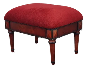 Mid 20th Century American Empire Federal Classical Style Mahogany Footstool