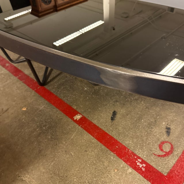 Coup d'Etat Bespoke Black Glass + Metal Dining Table For Sale - Image 12 of 12