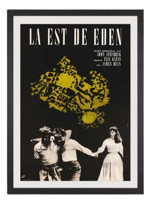 James Dean East of Eden Original Vintage Movie Poster, Romanian, 1968