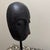 1980s 1980s Mid-Century Modernist African-Style Carved Wood Mask Sculpture on Stand For Sale - Image 5 of 5