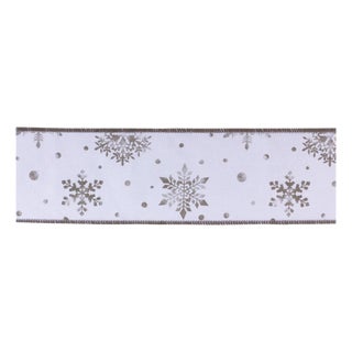 Metallic Snowflake Ribbon (Set of 2) For Sale