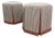 Lee Industries 8621-00 French Ticking Ottoman- Set of 2 For Sale