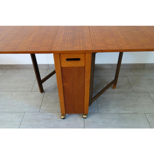 Drop-Leaf Table and Folding Chairs, 1960s, Set of 5 For Sale - Image 12 of 18