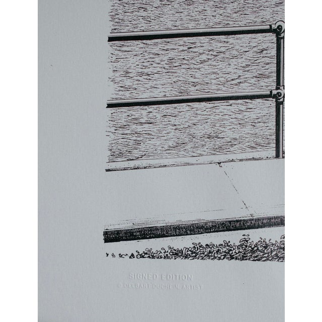 Delbart Duchein Signed Lithograph — Lower Manhattan Skyline With Twin Towers, 1981 For Sale - Image 10 of 10