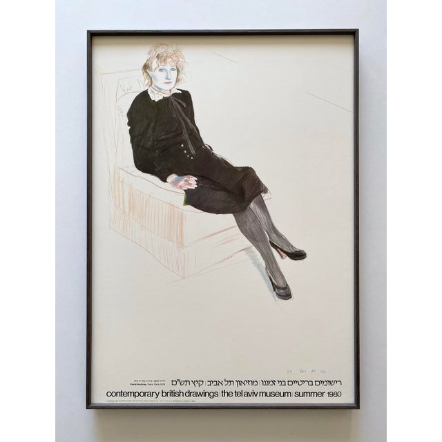 David Hockney Vintage 1980 Lithograph Print Framed Museum Exhibition Poster " Celia, Paris " 1973 For Sale - Image 14 of 14