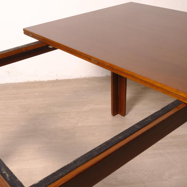 1950s Wooden Dining Table with Book-Shaped Opening, 1950s For Sale - Image 5 of 18