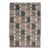 Modern Casual Design Tribal Rug With Checkered Pattern in Teal Cream and Brown For Sale