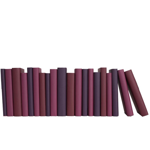 Modern Decorative Books - Berry Paper Wrapped Books - Purple Books By The Foot For Sale - Image 3 of 3