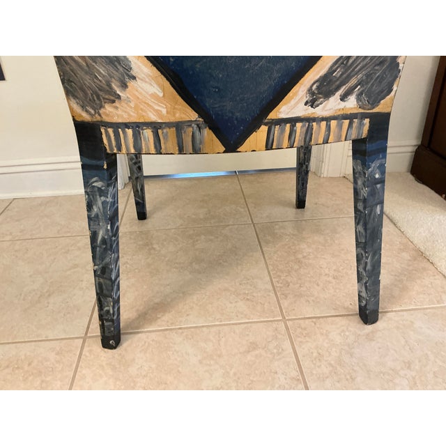 American John Wilkie One-of-a-Kind Hand-Painted Whimsical Artisan Accent Chair For Sale - Image 3 of 14
