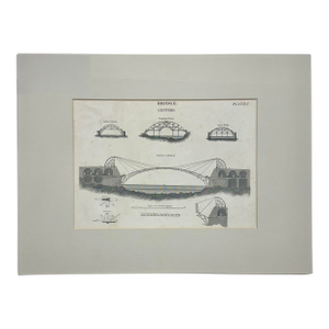 Menai Suspension Bridge (Island of Anglesey to Wales), Original Print, Circa 1819