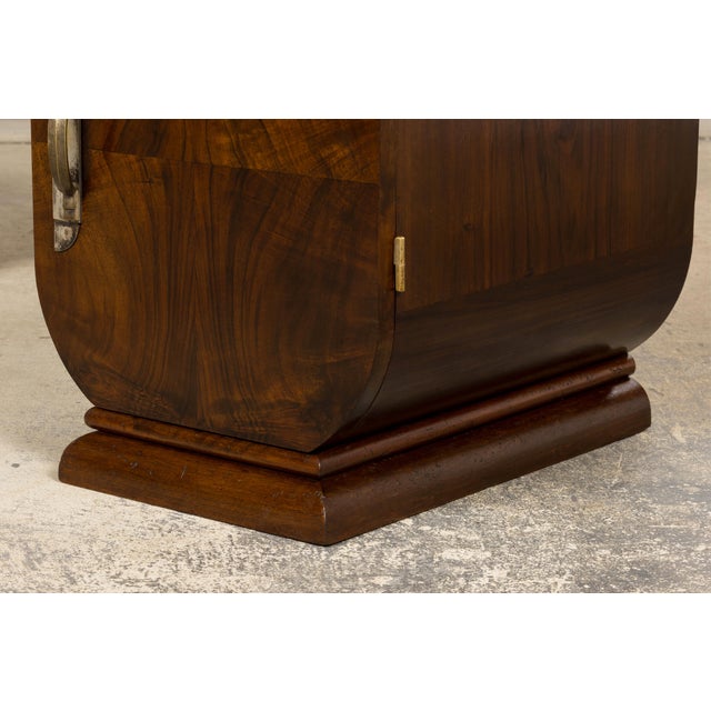 French Art Deco Walnut Burl Pedestal Desk, 1930s For Sale - Image 11 of 18