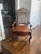 Set of 12 John-Richard custom dining chairs (2 captain's chairs 10 armless). Designer fabric, acacia and oak. They have...