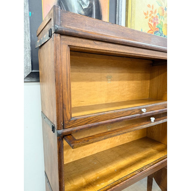 Traditional Antique Macey Four Stack Barrister Bookcase For Sale - Image 3 of 5