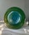 Art Deco Mid-Century Vintage Green Iridescent Glass Vase For Sale - Image 3 of 6