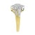 Haus of Brilliance 10K Yellow and White Gold 1/2 Cttw Diamond Marquise Shaped Cluster Split Shank Ring - Size 6 For Sale - Image 4 of 6