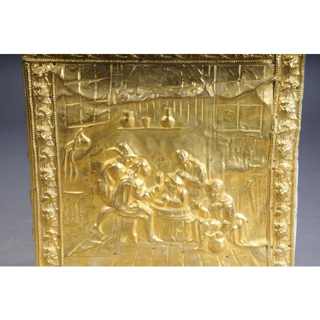 Gold Antique Dutch Chest in Gilt Brass, 19th Century For Sale - Image 8 of 13
