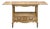 Vintage French Louis Xv Blond Walnut 2 Drawer Drop Leaf Rolling Serving Cart or Bar Cart For Sale