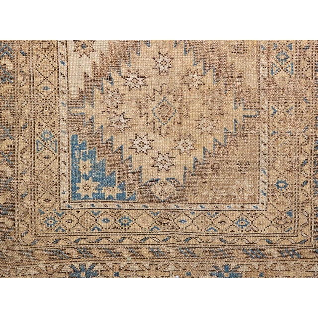 19th Century Caucasian Shirvan Area Rug, Geometric Design, Handwoven Wool, 4' x 5' For Sale - Image 11 of 15