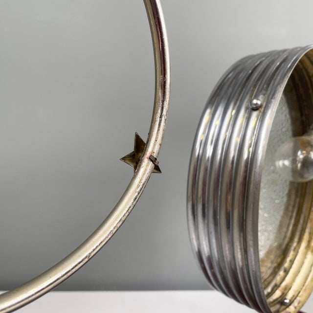 Italian Modern Geometrical Table Lamp in Crafted Glass, Metal and Wood, 1980s For Sale - Image 15 of 18