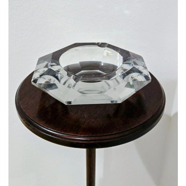 Val Saint-Lambert Val Saint Lambert Belgian Crystal Ashtray – Signed, 7.5" Octagonal For Sale - Image 4 of 7