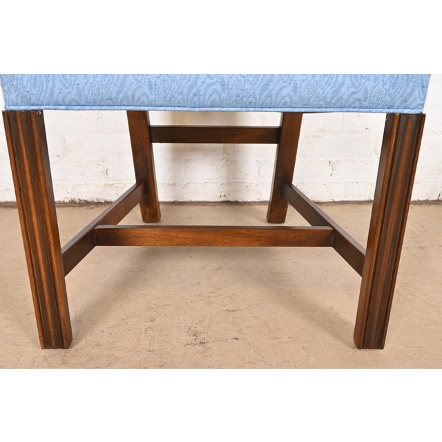 Drexel Heritage Georgian Carved Mahogany Armchairs or Dining Captain Chairs, Pair For Sale - Image 9 of 12