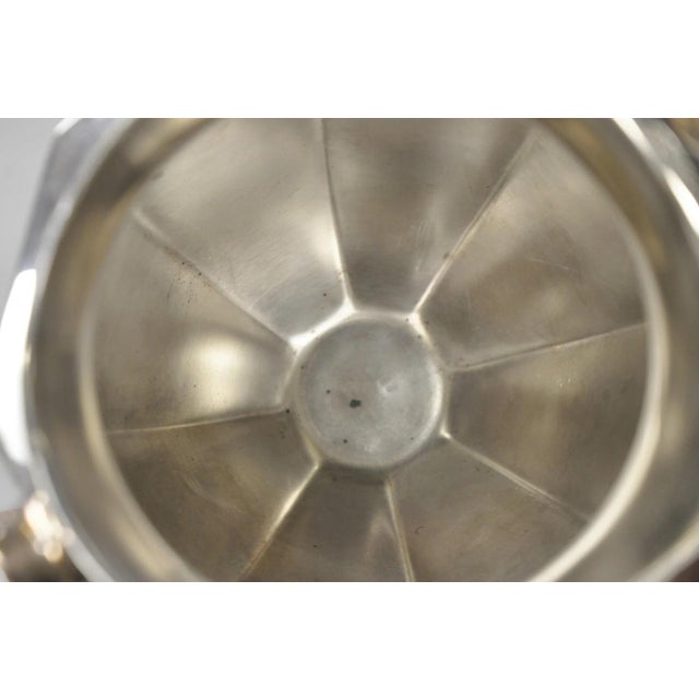 Vintage Art Deco Silver Plated Octagonal Faceted Water Pitcher by Homan Plate For Sale - Image 13 of 16