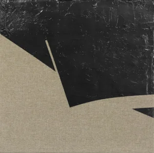 "Ebony Pictograph 6" Original Minimalist Textured Painting Len Klikunas
