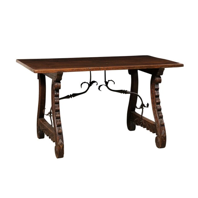 18th Century Italian Carved Trestle Leg Table For Sale - Image 12 of 12