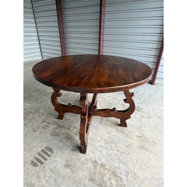 Antique Spanish Revival Round Table For Sale - Image 11 of 12