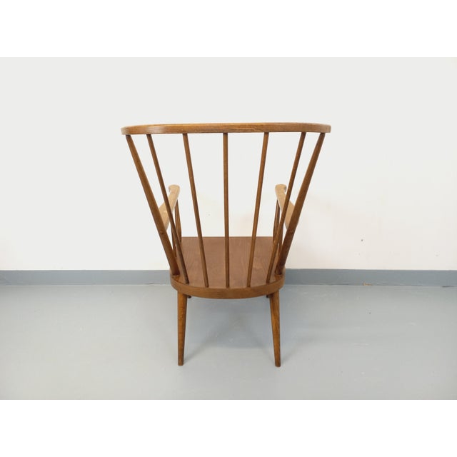 Mid-Century Modern Vintage Baumann Wooden Armchair, 1960s For Sale - Image 3 of 16