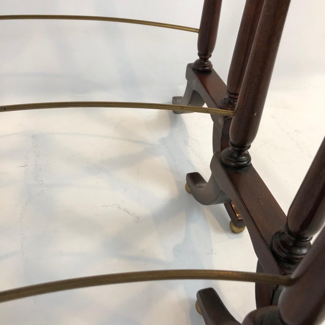 Regency Zebra Wood Nesting Tables Set of 3 Chairish