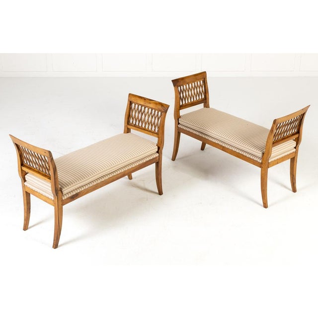 Pair of 19th century french walnut window seats a pair of 19th century french walnut window seats. this lovely pair of...