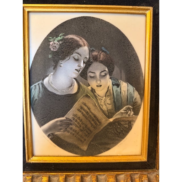 The Duet Antique Porcelain Lithophane by James Sant and Francis Holl, Carved Giltwood Frame, Ca. 1860s For Sale - Image 13 of 15