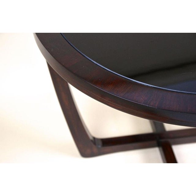 Art Deco Round Coffee Table with Black Glass Top, 1920s For Sale - Image 12 of 18