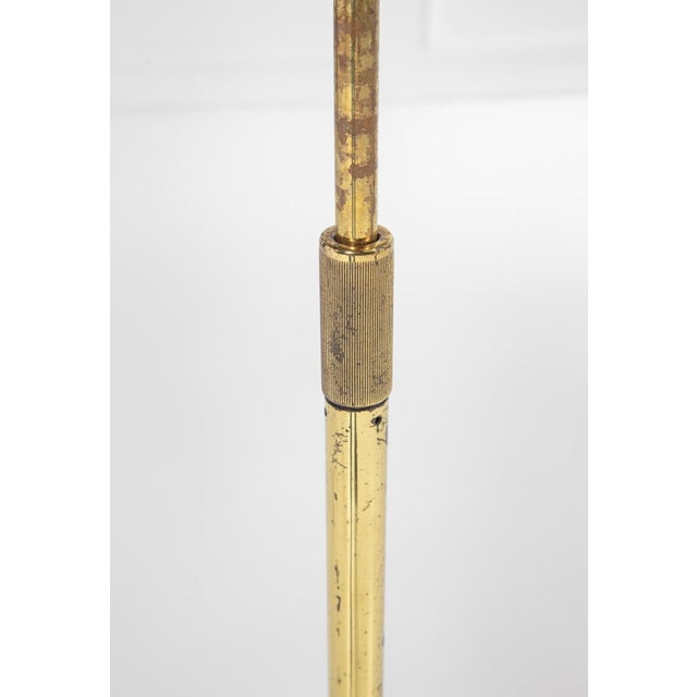 Model 301 Floor Lamp in Beige Cone-Shaped Tripod Base by Angelo Ostuni for Oluce, 1950s For Sale - Image 4 of 5