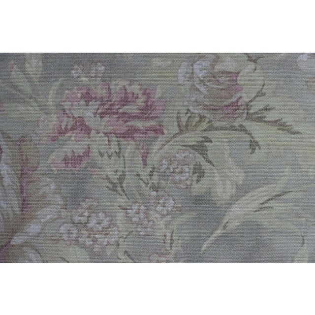 Pair of Bamboo Footstools With Floral Upholstery For Sale - Image 10 of 11